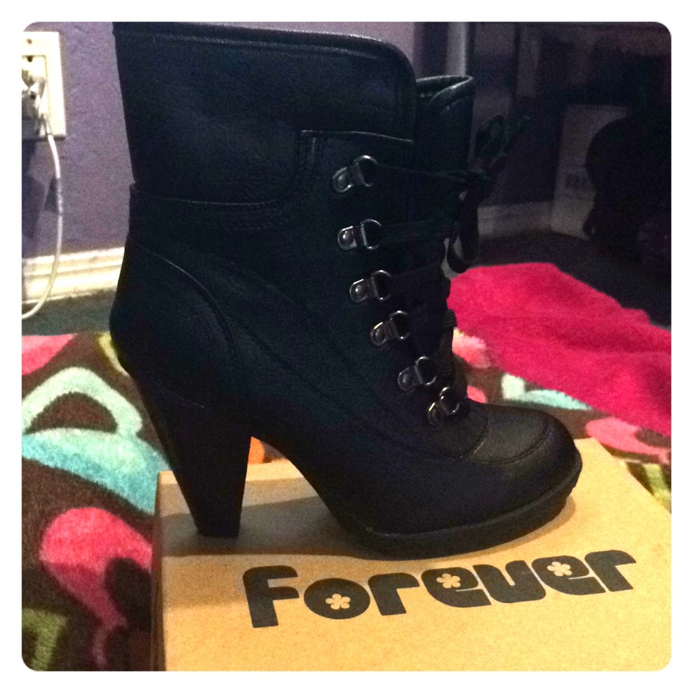 Forever laced up booties